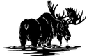 Majestic Moose in Water CNC Laser Cut DXF Vector
