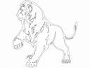 Majestic Standing Lion Vector Design for Laser Cutting DXF