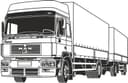 MAN F2000 Semi Truck Vector File for Laser Cutting