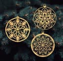 Mandala Christmas Ornament Set Laser Cut Vector File