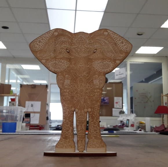Mandala Elephant Laser Cut Vector File