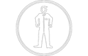 Mandatory Work Clothing Safety Sign DXF Vector File