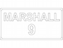 Marshall 9 Custom Road Sign DXF Vector File for Laser Cutting