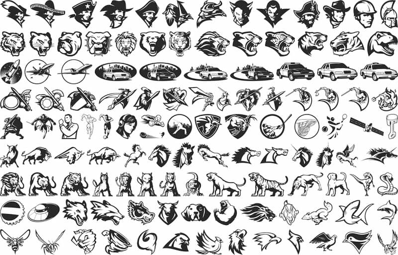 Massive Sports Mascot and Icon Vector Collection for CNC