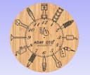 Mechanic Auto Parts Wall Clock Laser Cut Vector DXF File