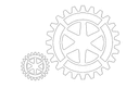 Mechanical Gear Pair Vector Design for Laser Cutting DXF