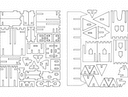 Medieval Castle 3D Puzzle Vector Plan for Laser Cutting DXF