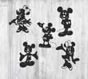 Mickey and Minnie Mouse Silhouette Vector Set for Laser Cutting