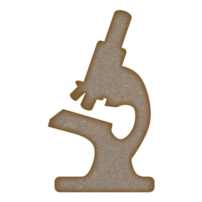 Microscope Silhouette Vector Design for Laser Cutting DXF