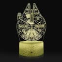 Millennium Falcon 3D Illusion Lamp Vector Design for Laser Cutting