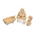 Miniature Bathroom Furniture Set 3D Puzzle Laser Cut DXF File