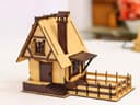 Miniature Cottage 3D Puzzle Laser Cut Vector Plan