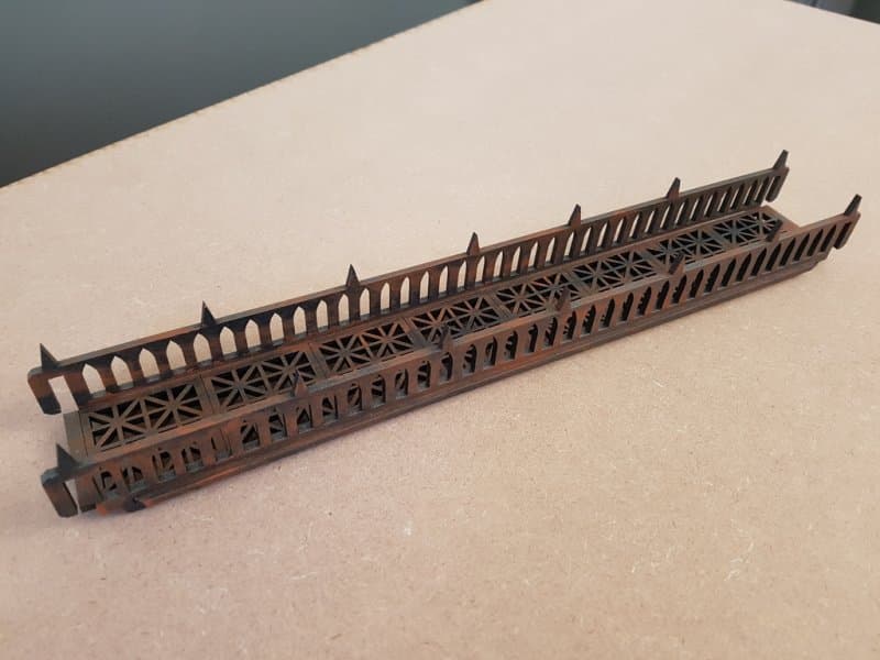 Miniature Gothic Bridge Laser Cut SVG Vector File