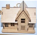 Miniature House 3D Puzzle Laser Cut Vector Plan