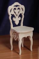 Miniature Ornate Chair Laser Cut Vector File DXF