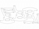 Miniature Rocking Chair Vector Plan for Laser Cutting DXF