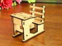 Miniature School Desk Laser Cut Project Vector File