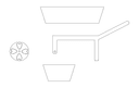 Miniature Wheelbarrow Planter Vector File for Laser Cutting