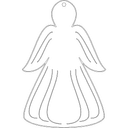 Minimalist Angel Ornament Vector Design DXF File