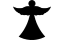 Minimalist Angel Silhouette Vector File for Laser Cutting