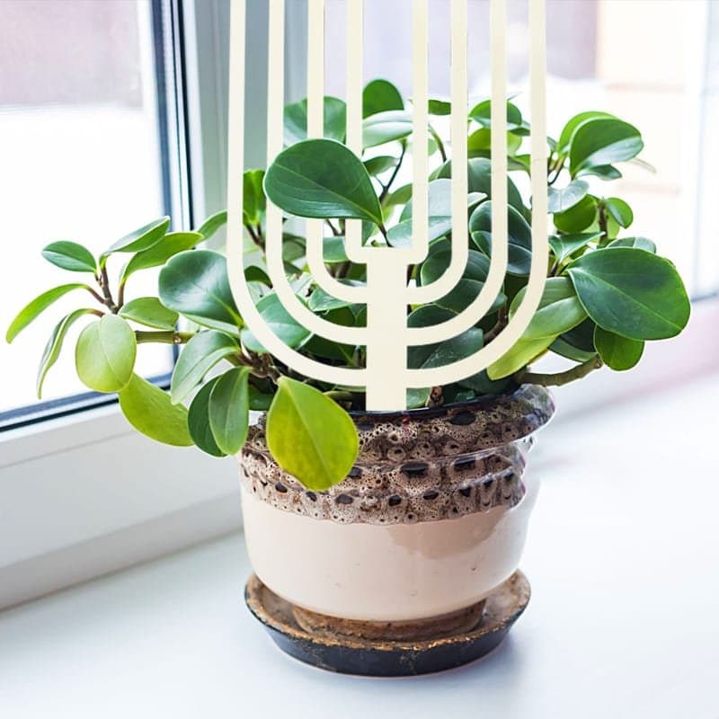 Minimalist Arch Plant Trellis Vector for Laser Cutting