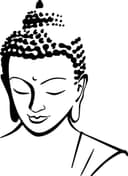 Minimalist Buddha Face Vector Design for Laser Cutting DXF