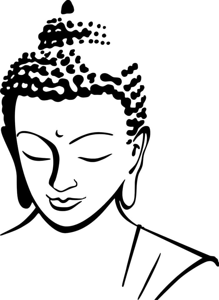 Minimalist Buddha Face Vector Design for Laser Cutting DXF