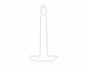 Minimalist Candle Ornament Vector Design for Laser Cutting DXF