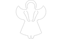 Minimalist Christmas Angel DXF Vector for Laser Cutting