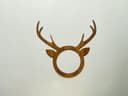 Minimalist Deer Head Napkin Ring Laser Cut Vector File