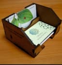 Minimalist Desktop Business Card Holder Laser Cut Vector Plan