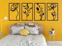 Minimalist Floral Wall Art Set Laser Cut Vector Files
