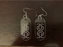 Minimalist Geometric Oval Earrings Laser Cut Vector SVG