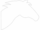 Minimalist Horse Head Vector Silhouette DXF File