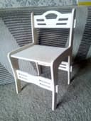Minimalist Kids Wooden Chair Laser Cut Vector Plan DXF