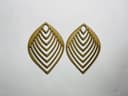 Minimalist Leaf Teardrop Earrings Laser Cut Vector Design