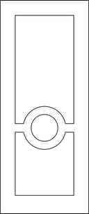 Minimalist Modern Door Panel Vector Design for CNC