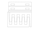 Minimalist Sheet Organizer Rack 3D Puzzle DXF File