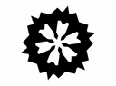 Minimalist Snowflake Silhouette Vector Design DXF File