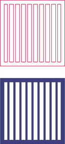Minimalist Vertical Slats Pattern Laser Cut File DXF