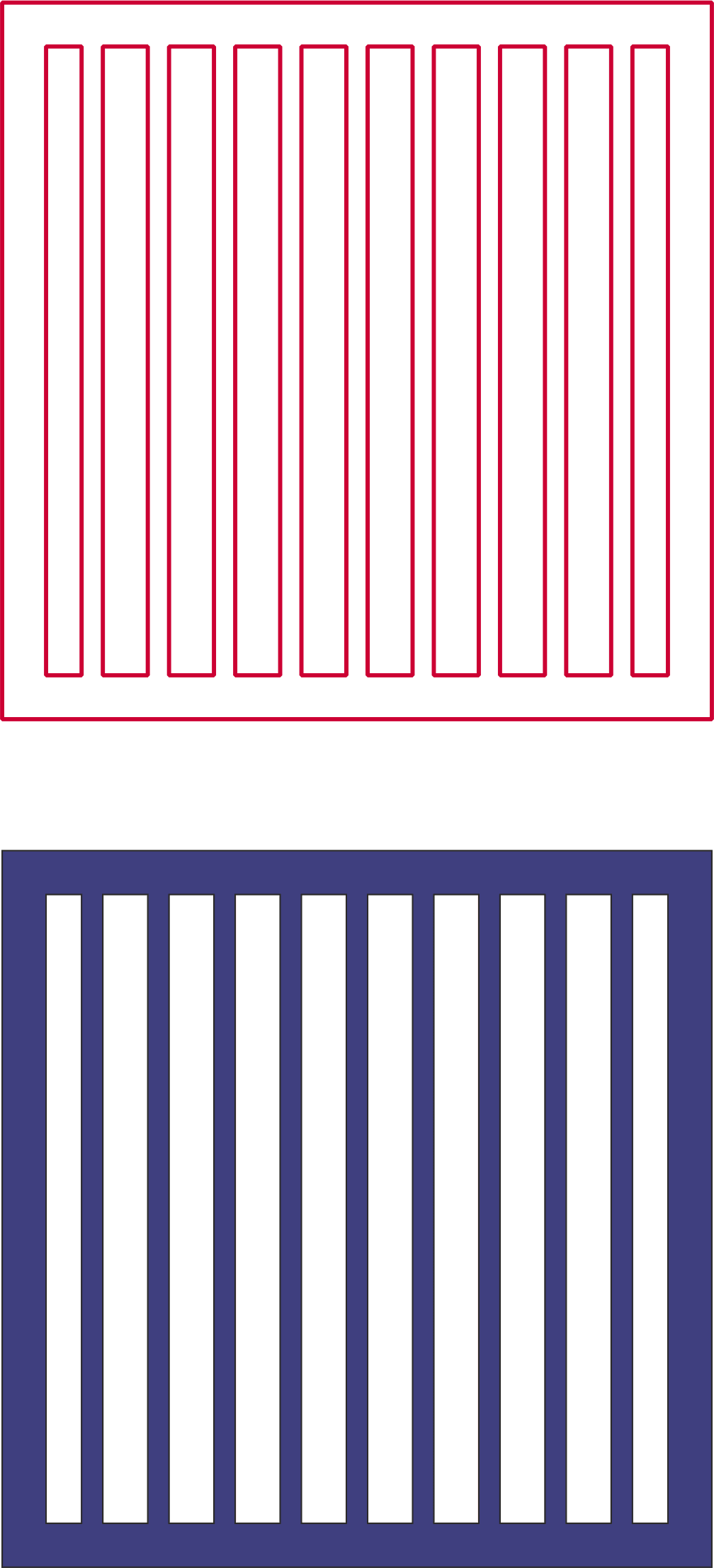Minimalist Vertical Slats Pattern Laser Cut File DXF
