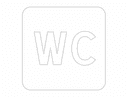 Minimalist WC Restroom Sign Vector Template DXF