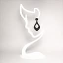 Minimalist Woman Silhouette Earring Display Stand Vector