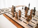Minimalist Wooden Chess Set 3D Puzzle Laser Cut Vector Plan