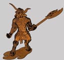 Minotaur Warrior 3D Puzzle Laser Cut Vector DXF File