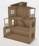 Modern 3-Story Dollhouse Laser Cut Vector File