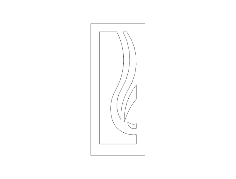 Modern Abstract Door Panel Vector Design DXF File