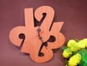 Modern Abstract Number Wall Clock Laser Cut Vector File