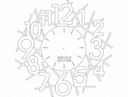 Modern Abstract Wall Clock DXF File for Laser Cutting
