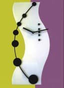 Modern Abstract Wave Wall Clock Vector File for Laser Cutting
